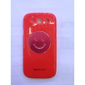 Cara roja de sonrisa Carcasa cubierta de dorso para i9300 i 9300 Samsung Galaxy S3 III X0AA