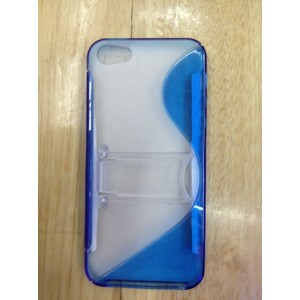 Kickstand Gel TPU Carcasa cubierta para Nuevo Apple iPhone 5 sexto generaci&oacute;n（Azul）