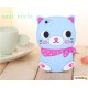 Cool Cat con bufanda - la silicona carcasa para iphone 4/4S/5/5S