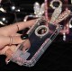 orejas de conejo con pedrería funda de teléfono para iphone 5S/5/4/4S 