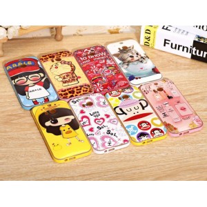 HTC M8 historieta de silicona funda con marco de pl&aacute;stico