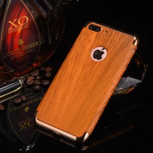 Carcasa dura con dise&ntilde;o grano de madera para iphone7, 7plus