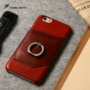 Fierre Shann Funda protectora de cuero para iphone 6, 7, 7plus 