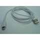 8 Rayos Pin USB Dato Sincroliza Cable cargador con adaptador para iPhone 5 ipod 5 nano 7